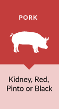 Swap Pork for Kidney, Red, Pinto or Black Beans
