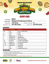 Recipe Card for Team B&R's Sweet Chickpeas and Rice