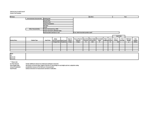 Variety Trials Template