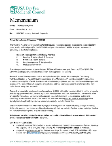 FY2022 23 USADPLC Request For Proposals