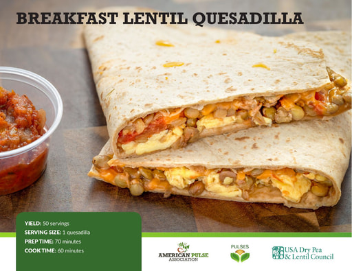 Breakfast Lentil Quesadilla