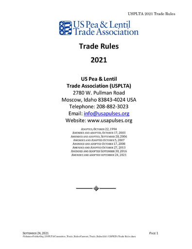 2021 USPLTA Trade Rules