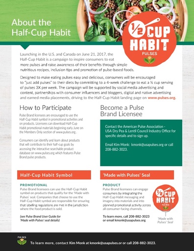 Half-Cup Habit Fact Sheet