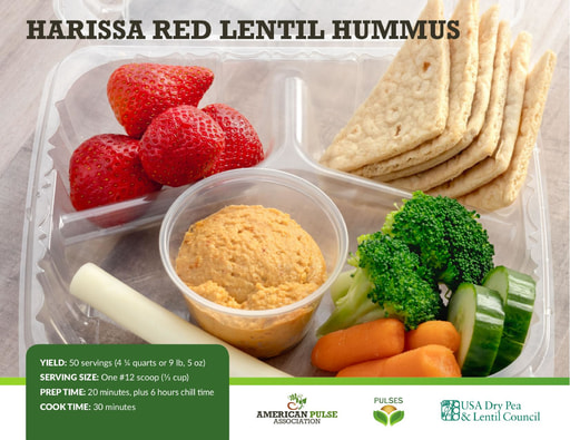 Harissa Red Lentil Hummus