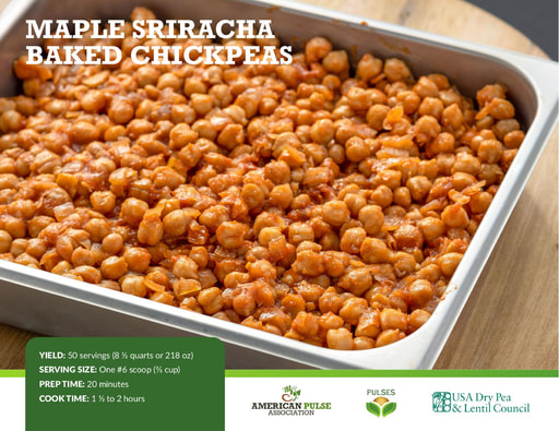 Maple Sriracha Baked Chickpeas