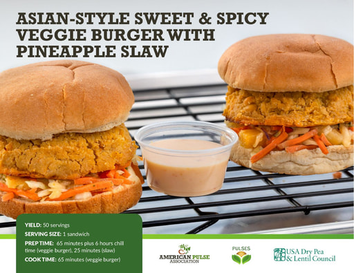 Asian-Style Sweet & Spicy Veggie Burger with Pineapple Slaw