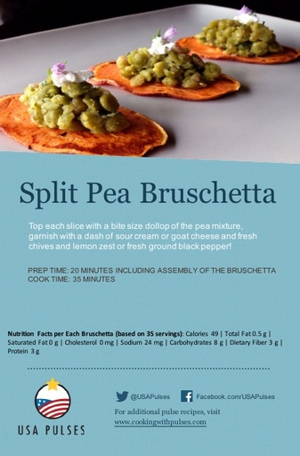 Split Pea Bruschetta